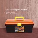 Kenmaster Tool Box Plastik B385 / Toolbox Plastik / Tempat Penyimpanan Perkakas / Tempat Penyimpanan Multifungsi - Kotak Perkakas - Kotak Serbaguna - Kotak Peralatan