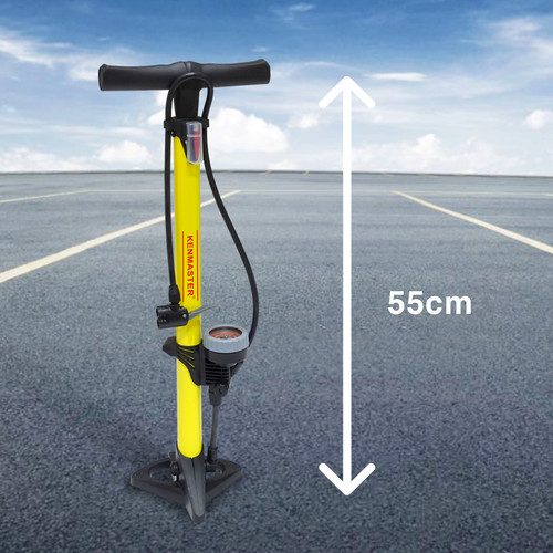 Kenmaster Pompa Sepeda Tabung Kuning KM-5435B NEW - Kuning / Pompa Ban Sepeda / Pompa Balon / Air Pump
