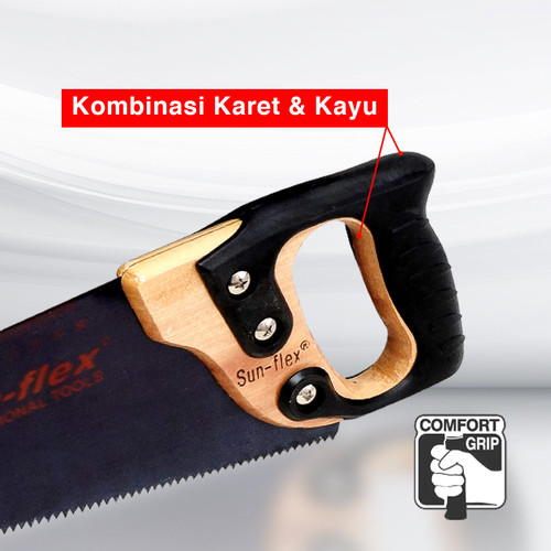 Sunflex Gergaji Kayu + Karet 18 Inch Gergaji Tangan Gergaji Pegang Gergaji Tajam