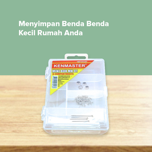 Kenmaster Mini Box MK01 ( 6 Compartments ) / Tool Box Mini / Toolbox Mini / Tempat Penyimpanan Multifungsi / Tempat Penyimpanan Serbaguna - Kotak Serbaguna - Kotal Peralatan