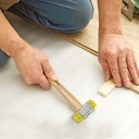 Kenmaster Palu Karet 25mm Gagang Kayu Kuning 2 Sisi