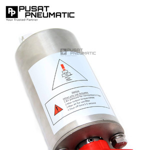1 1/2" Pneumatic Butterfly Valve Sanitary Foodgrade Stainless Steel SS 316L Welded Connection Set Actuator Vertical Single Acting Size 1 1/2 Inch