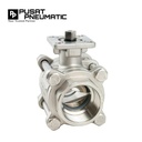 4" STOP KRAN AIR BALL VALVE 3PC MOUNTING PAD STAINLESS ACTUATOR ISO