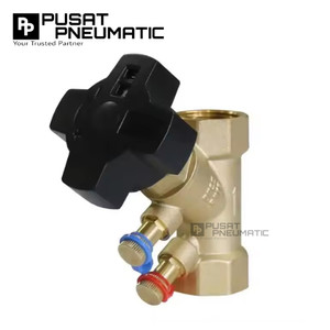 1" Static Balancing Valve Bronze Double Regulating Balance Flow Meter Thread Connection PN20 DN 25 Size 1 Inch