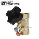 1" Static Balancing Valve Bronze Double Regulating Balance Flow Meter Thread Connection PN20 DN 25 Size 1 Inch