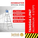 Kenmaster Tangga Lipat Tangga Rumah Tangga 6 Step Alumunium KM106 A