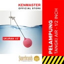 Kenmaster Pelampung Bak Air Kuningan 1/2 Inch / Pelampung Air / Pelampung Tandon / Pelampung Toren / Pelampung Bola