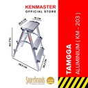 Kenmaster Tangga Lipat Tangga Pendek Tangga Rumah Tangga 3 Step Alumunium KM203