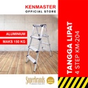 Kenmaster Tangga Lipat Tangga Pendek Tangga Rumah Tangga 4 Step Alumunium KM204