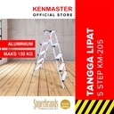 Kenmaster Tangga Lipat Tangga Rumah Tangga 5 Step Alumunium KM205