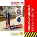 Obeng Kombinasi Set Travel 8 In 1 - Senter + Screwdriver - OL032