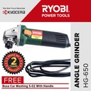 Kyocera Angle Grinder HG - 650 / Mesin Gerinda FREE Busa+Face Shield