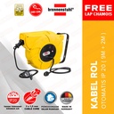 Brennenstuhl Kabel Roll 9 Meter + 2 Meter Otomatis - KBRL045-1241020300 / Kabel Roll 1 Lubang / Colokan Listrik / Teriminal Listrik / Kabel Sambung / Colokan Sambung