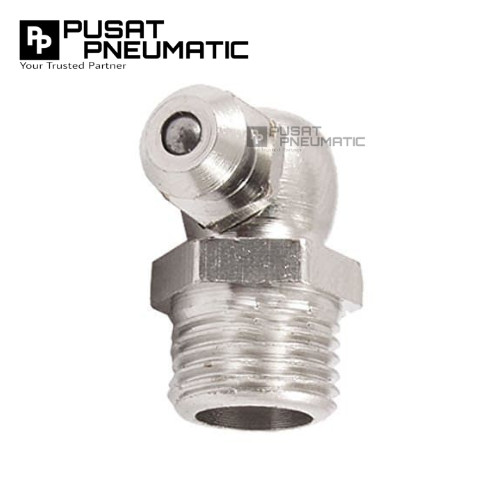 M10 Nepple Gress Nipple Grease Elbow 90 Derajat Nepel Gris Knee 90° Drat 10 MM