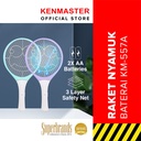 Kenmaster Raket Nyamuk Baterai KM-557A / Raket Serangga / Raket Lalat - Mosquito Killer - Pembasmi Serangga