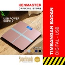 Timbangan Badan Digital USB - 5 Warna Max 180KG - OL090