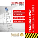 Kenmaster Tangga Lipat Tangga Panjang Tangga Rumah Tangga 9 Step (9 Langkah) Alumunium KM109 TNGG015