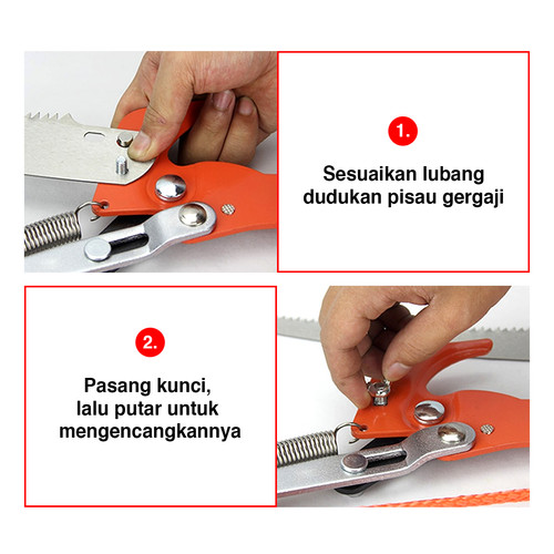 Xander Gunting Dahan Ranting + Tali / Gergaji Tarik Pemotong Dahan / Gergaji Tanaman / Gunting Tanaman / Gunting Batang Bunga Buah / Alat Berkebun