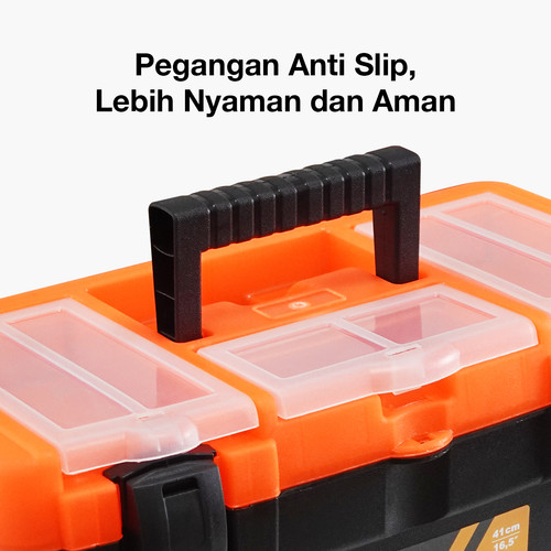 Kenmaster Tool Box Plastik K415 / Tool Box Jumbo / Toolbox Jumbo / Toolbox Plastik / Tempat Penyimpanan Perkakas / Tempat Penyimpanan Multifungsi - Kotak Perkakas - Kotak Serbaguna - Kotak Peralatan