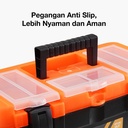 Kenmaster Tool Box Plastik K415 / Tool Box Jumbo / Toolbox Jumbo / Toolbox Plastik / Tempat Penyimpanan Perkakas / Tempat Penyimpanan Multifungsi - Kotak Perkakas - Kotak Serbaguna - Kotak Peralatan