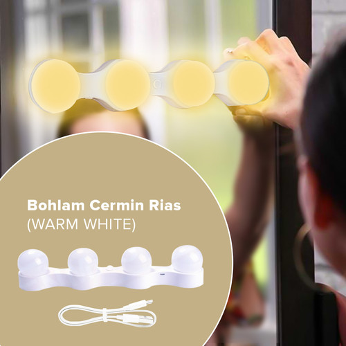 Lampu Bohlam Cermin Rias Make-Up / Portable Mirror Light BV-088 WARM