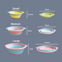 Baskom Lipat Serbaguna Set of 3 Pcs / Baskom Silikon / Baskom Lipat Silikon / Baskom Portable / Baskom Lipat Portable / Folding Basin Portable - Uk. S, M, L