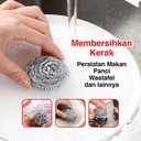 Kenmaster Sabut Cuci Piring Isi 6 Pcs / Sikat Cuci Piring / Sabut Stailess Steel Anti Karat / Sabut Kawat / Swash Scourer Brush Refill