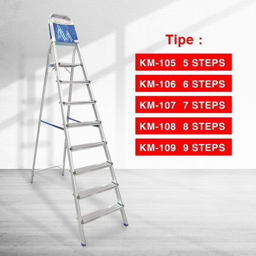 Kenmaster Tangga Lipat Tangga Rumah Tangga 5 Step Alumunium KM105 A