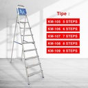 Kenmaster Tangga Lipat Tangga Rumah Tangga 7 Step Alumunium KM107 A