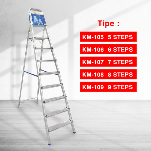 Kenmaster Tangga Lipat Tangga Panjang Tangga Rumah Tangga 9 Step Alumunium KM109 TNGG015'