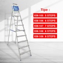 Kenmaster Tangga Lipat Tangga Panjang Tangga Rumah Tangga 9 Step Alumunium KM109 TNGG015'