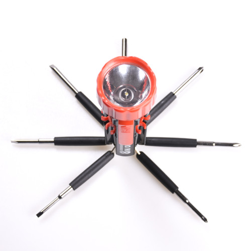 Obeng Kombinasi Set Travel 8 In 1 - Senter + Screwdriver - OL032