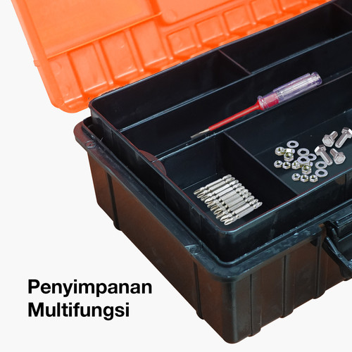 Kenmaster Tool Box Plastik B380 / Toolbox Plastik / Tempat Penyimpanan Perkakas / Tempat Penyimpanan Multifungsi - Kotak Perkakas - Kotak Serbaguna - Kotak Peralatan
