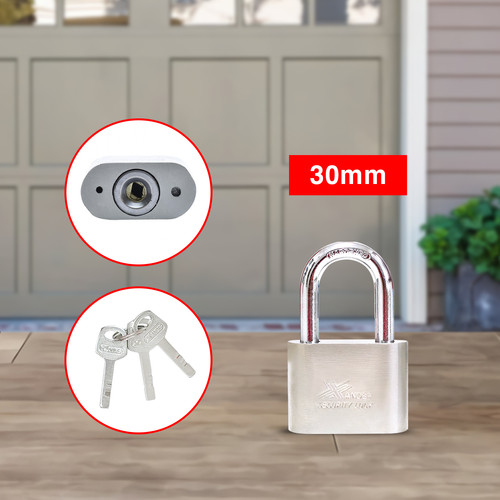Xander Gembok 30MM - 3 Key Pendek Gembok Anti Maling Gembok Pagar Kunci Gembok