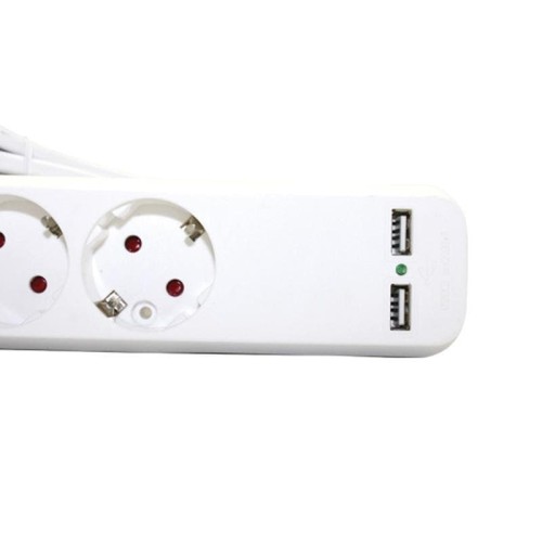 Kenmaster Stop Kontak 4 Lubang + Colokan 2 Lubang USB Stopkontak Colokan Listrik Colokan