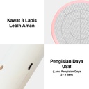 Kenmaster Raket Nyamuk Rechargeable USB + Lampu LED KM-624 / Raket Nyamuk Cas Serangga / Raket Serangga / Mosquito Killer / Pembasmi Serangga