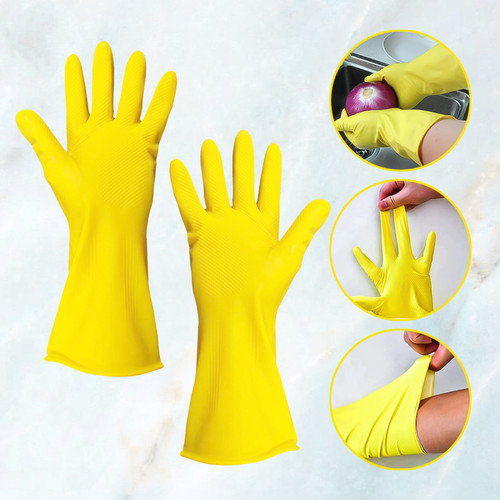 PAKET HEMAT - Kawat Pembersih Pipa Mampet + Sarung Tangan Karet Kuning L / Pipe Cleanear + Gloves