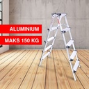 Kenmaster Tangga Lipat Tangga Rumah Tangga 5 Step Alumunium KM205