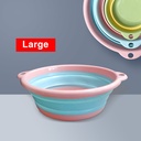 Baskom Lipat Serbaguna Set of 3 Pcs / Baskom Silikon / Baskom Lipat Silikon / Baskom Portable / Baskom Lipat Portable / Folding Basin Portable - Uk. S, M, L