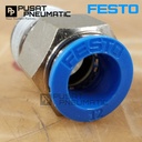 QSM-M5-4 One Touch Fitting Lurus Male Slip Lock Socket Push In Connector Nipple Nepel Selang 4mm Drat M5 FESTO