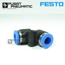 QSL-6 One Touch Fitting Elbow Slip Lock Socket Push In Connector Nipple Nepel Selang 6mm x 6mm FESTO