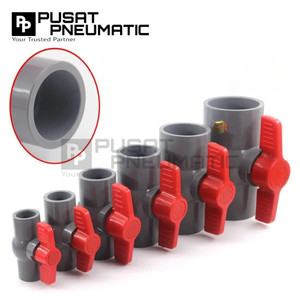 1/2" Stop Kran Ball Valve PVC Compact / Stop Keran Air Ball Valve Pipa Socket Connection JIS Standart Size 1/2 Inch 22MM