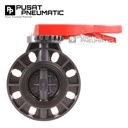 3" Butterfly Valve PVC Hand Lever Operated Seat EPDM Universal Flange Connection JIS ANSI DIN Size 3 Inch DN 80