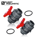 3/4" Stop Kran Ball Valve PVC Double True Union / Stop Keran Air Ball Valve Watermur Pipa Socket Connection JIS Standart Size 3/4 Inch 26MM