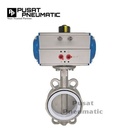Actuator Butterfly Valve Stainless Seat PTFE Single Acting 10 Inch