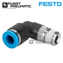 QSL-1/4-6 One Touch Fitting Elbow Male Slip Lock Socket Push In Connector Nipple Nepel Selang 6mm Drat 1/4 Inch FESTO