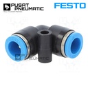 QSL-4 One Touch Fitting Elbow Slip Lock Socket Push In Connector Nipple Nepel Selang 4mm x 4mm FESTO
