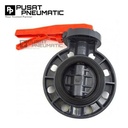 3" Butterfly Valve PVC Hand Lever Operated Seat EPDM Universal Flange Connection JIS ANSI DIN Size 3 Inch DN 80