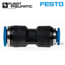 QS-6-4 One Touch Fitting Reducer Lurus Slip Lock Socket Push In Connector Nipple Nepel Selang 6mm x 4mm FESTO
