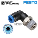 QSL-1/2-12 One Touch Fitting Elbow Male Slip Lock Socket Push In Connector Nipple Nepel Selang 12mm Drat 1/2 Inch FESTO